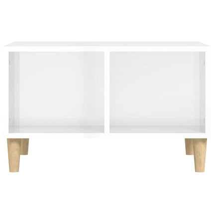 sofabord 60x50x36,5 cm konstrueret træ hvid højglans