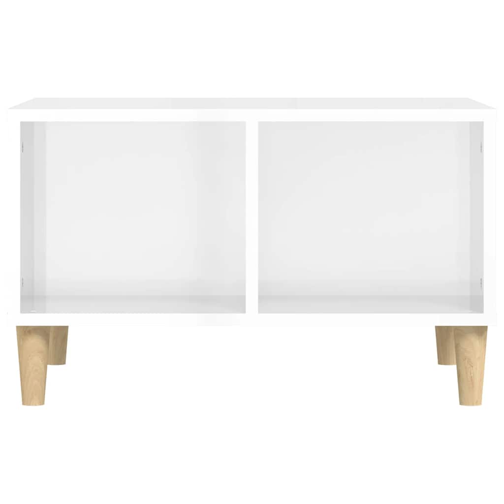 sofabord 60x50x36,5 cm konstrueret træ hvid højglans