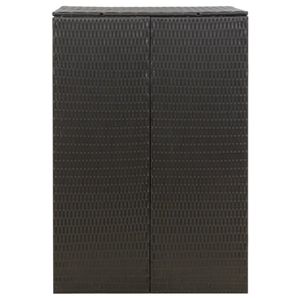 skraldespandsskjuler 70x80x117 cm polyrattan sort