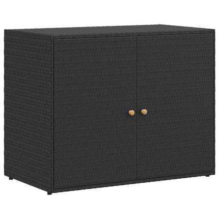 haveskab sort 100x55,5x80 cm polyrattan