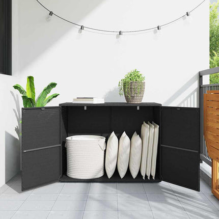 haveskab sort 100x55,5x80 cm polyrattan