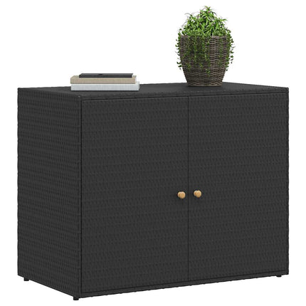 haveskab sort 100x55,5x80 cm polyrattan