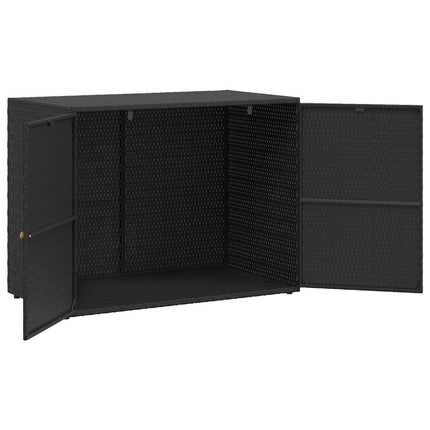 haveskab sort 100x55,5x80 cm polyrattan