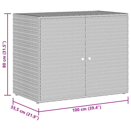 haveskab sort 100x55,5x80 cm polyrattan