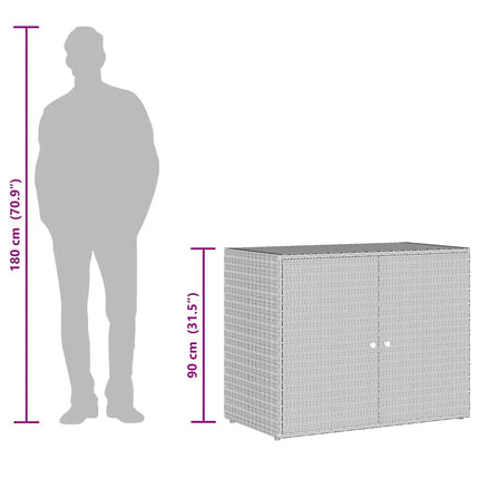 haveskab sort 100x55,5x80 cm polyrattan