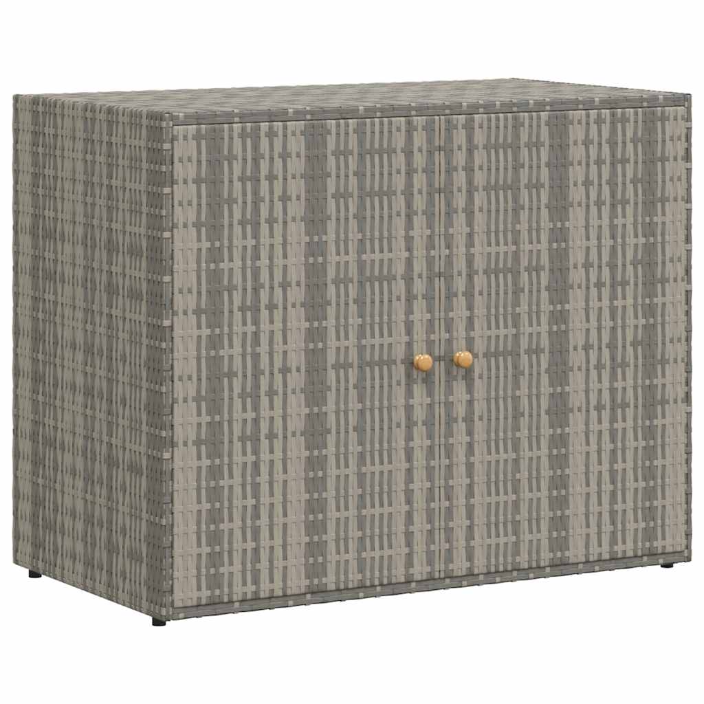 opbevaringsskab til haven 100x55,5x80 cm polyrattan grå