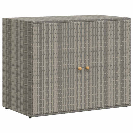 opbevaringsskab til haven 100x55,5x80 cm polyrattan grå