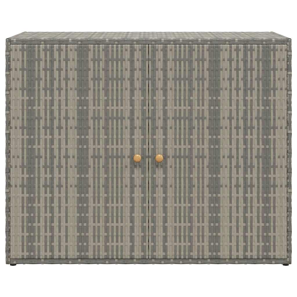 opbevaringsskab til haven 100x55,5x80 cm polyrattan grå