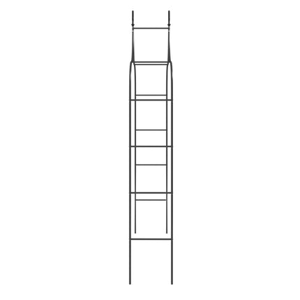 havebuer 2 stk. 120x38x260 cm stål sort