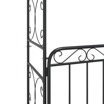 havebue med låge 108x45x235 cm stål sort