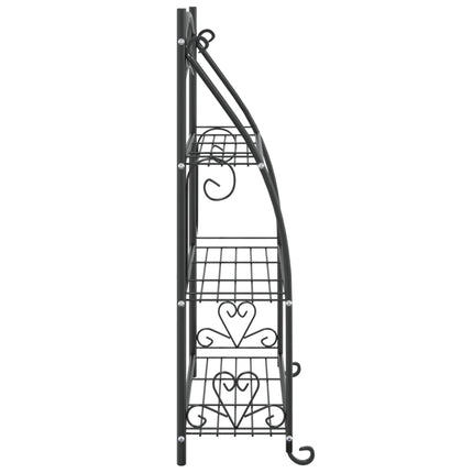 blomsterstativ 56x30x96 cm stål sort