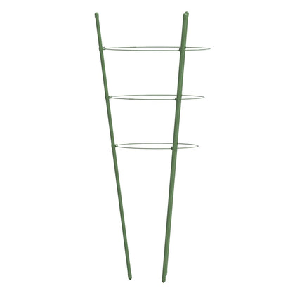 plantestativ med 3 ringe 5 stk. 75 cm stål grøn