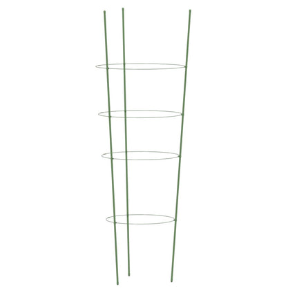 plantestativ med 4 ringe 5 stk. 90 cm stål grøn