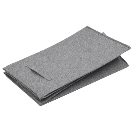 foldbar vasketøjskurv 51x34,5x59 cm kunstigt linned grå