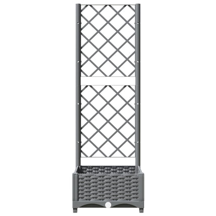 plantekasse med espalier 40x40x121,5 cm PP lysegrå