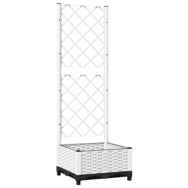 plantekasse med espalier 40x40x121,5 cm PP hvid