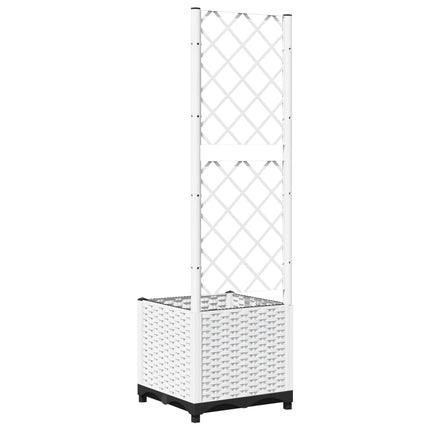 plantekasse med espalier 40x40x136 cm PP hvid