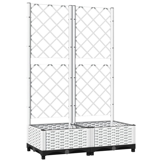 plantekasse med espalier 80x40x121,5 cm PP hvid