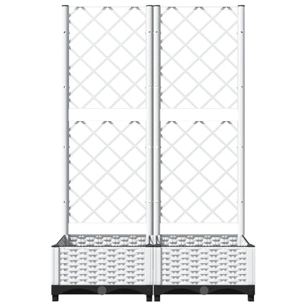 plantekasse med espalier 80x40x121,5 cm PP hvid