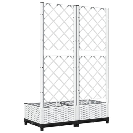 plantekasse med espalier 80x40x121,5 cm PP hvid