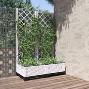 plantekasse med espalier 80x40x121,5 cm PP hvid