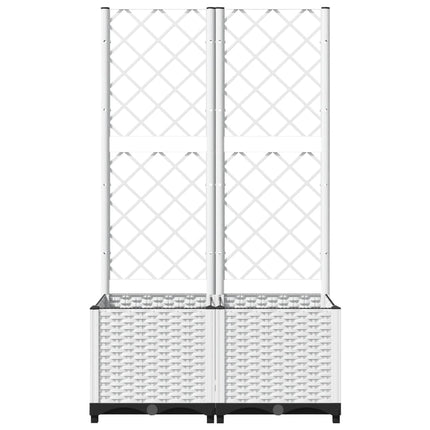 plantekasse med espalier 80x40x136 cm PP hvid