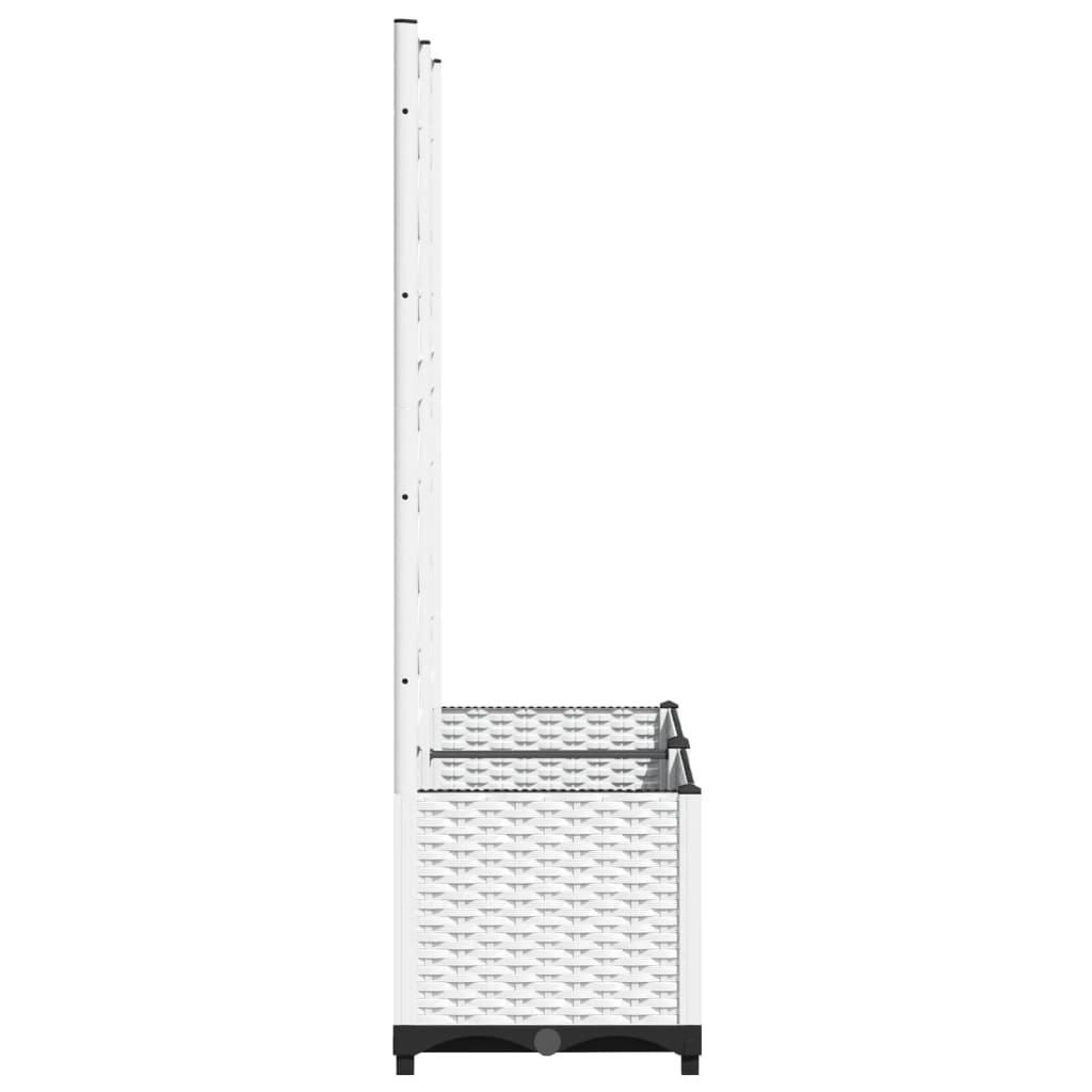 plantekasse med espalier 80x40x136 cm PP hvid