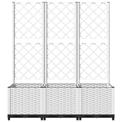 plantekasse med espalier 120x40x136 cm PP hvid