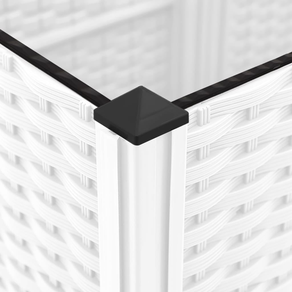 plantekasse med espalier 120x40x136 cm PP hvid