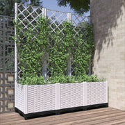plantekasse med espalier 120x40x136 cm PP hvid