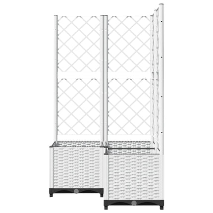 plantekasse med espalier 80x80x136 cm PP hvid
