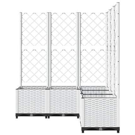 plantekasse med espalier 120x120x136 cm PP hvid