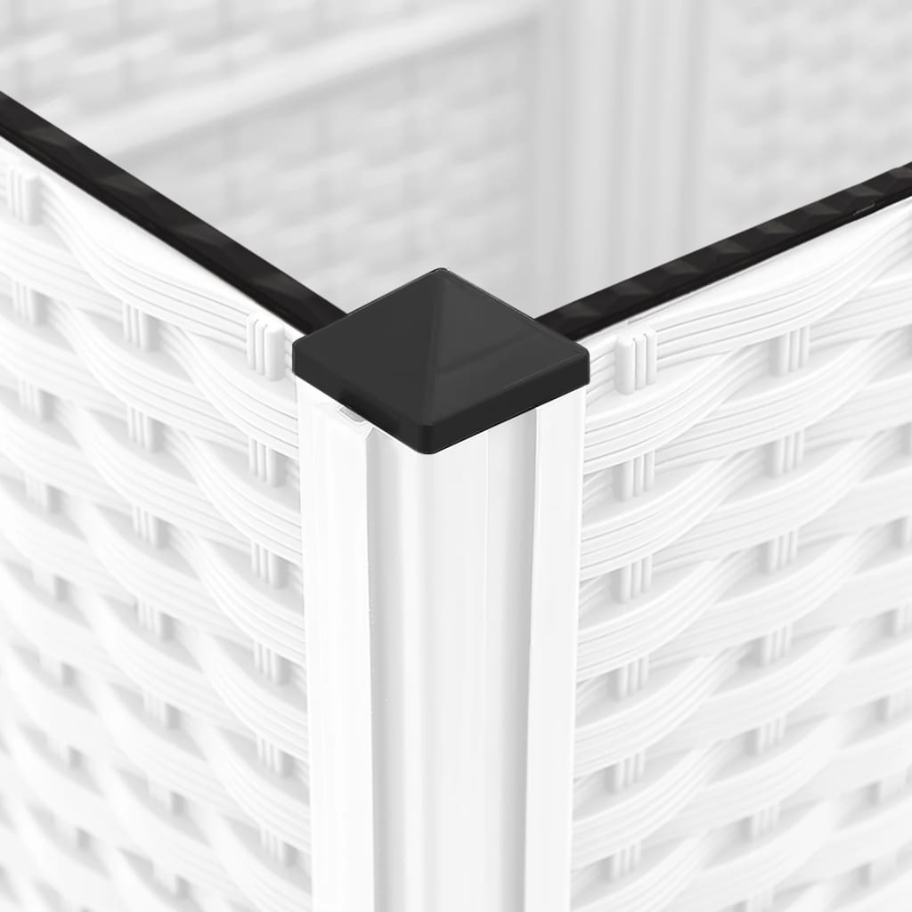 plantekasse med espalier 120x120x136 cm PP hvid