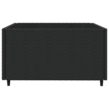 loungesæt til haven 3 dele med hynder polyrattan sort