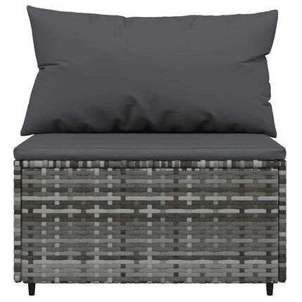midtermodul til havesofa med hynde polyrattan grå