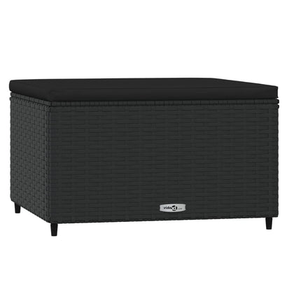 fodskamler til have 2 stk. med hynder polyrattan sort