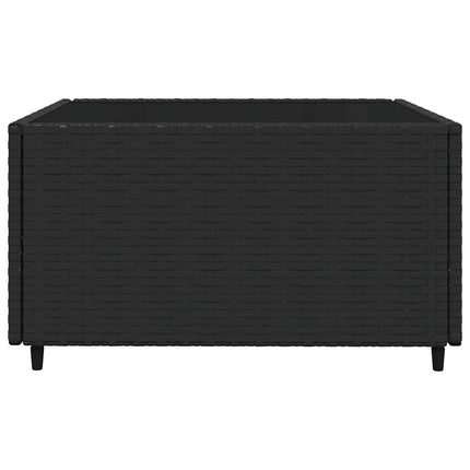 loungesæt til haven 3 dele med hynder polyrattan sort