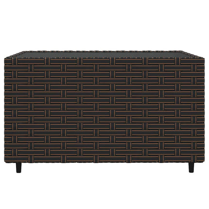 loungesæt til haven 3 dele med hynder polyrattan brun