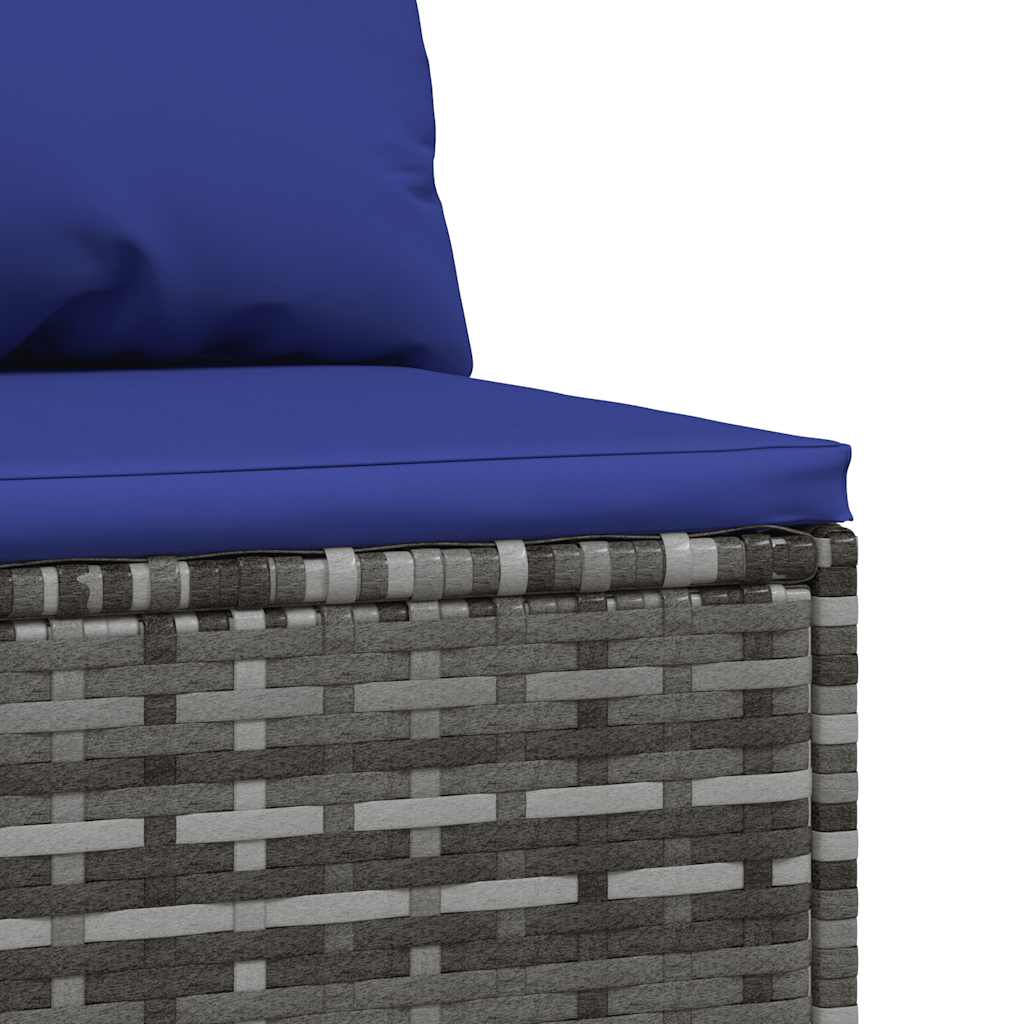 midtermodul til havesofa med hynde polyrattan grå