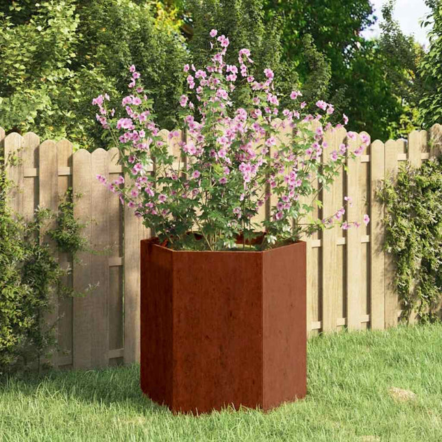 plantekasse 40x40x45 cm cortenstål rustfarvet