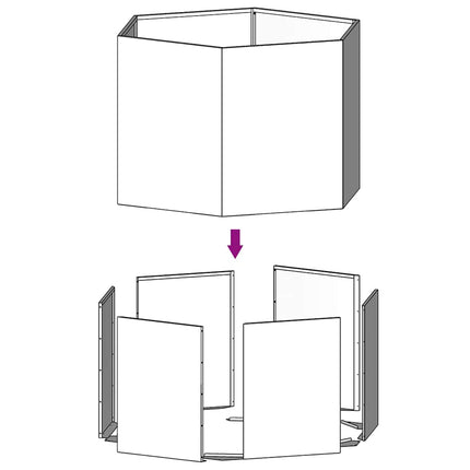 plantekasse 60x60x45 cm cortenstål rustfarvet