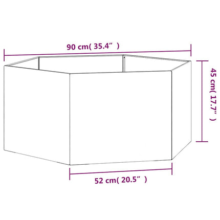 plantekasse 90x90x45 cm cortenstål rustfarvet
