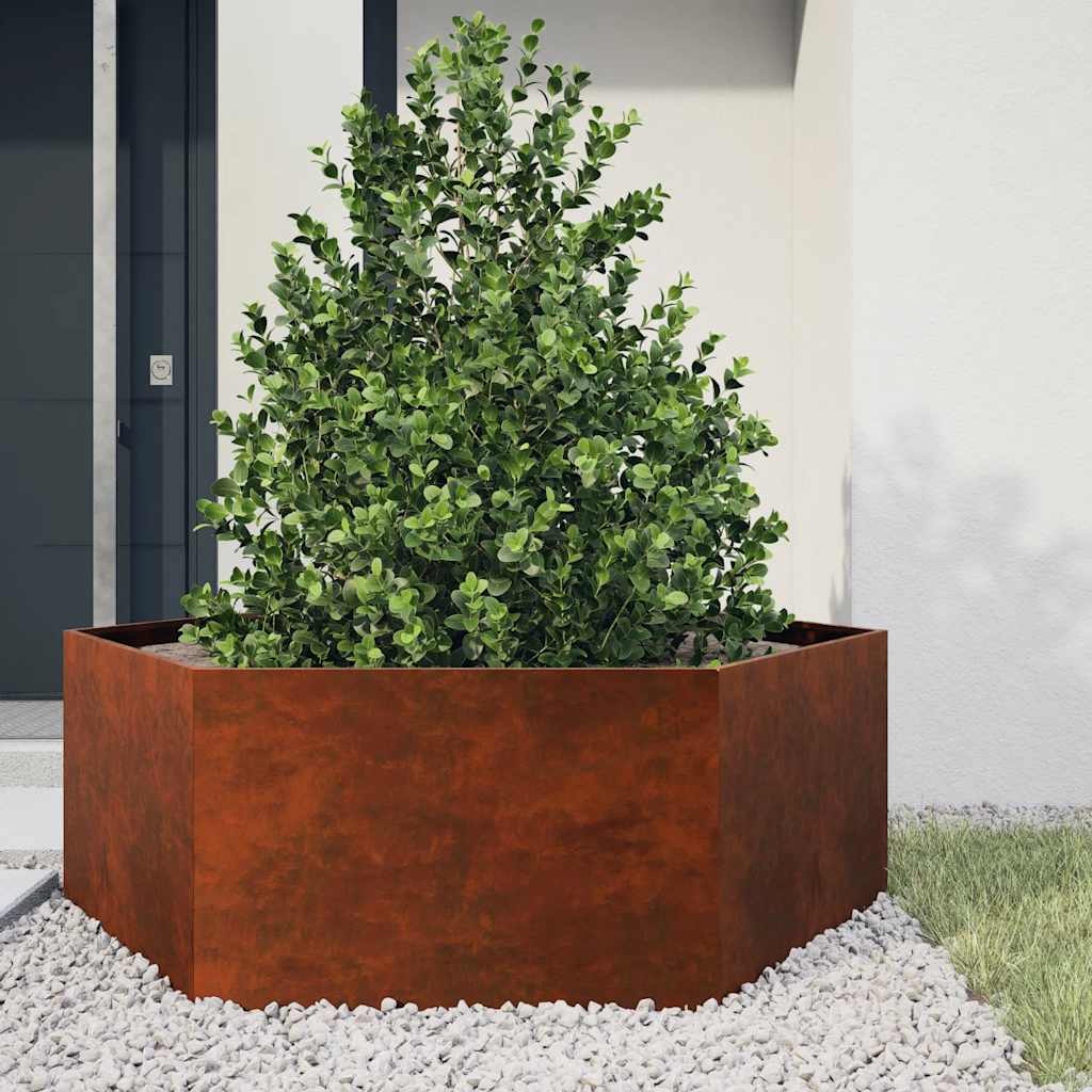 plantekasse 138x120x45 cm cortenstål rustfarvet