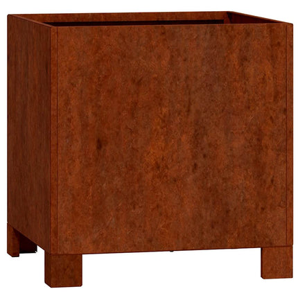 plantekasse med ben 30x30x30 cm cortenstål rustfarvet