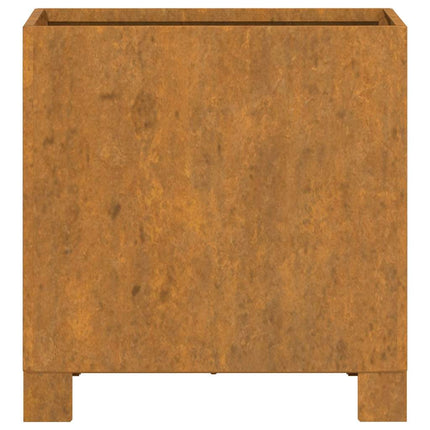 plantekasse med ben 30x30x30 cm cortenstål rustfarvet