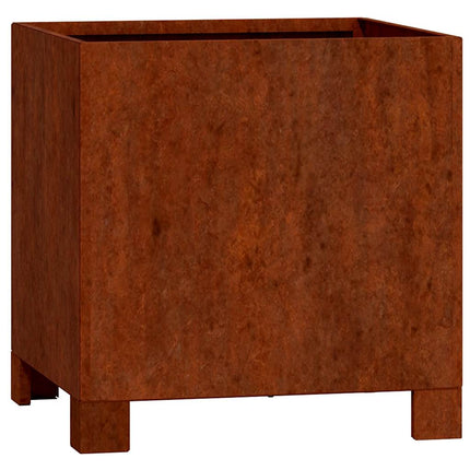 plantekasse med ben 30x30x30 cm cortenstål rustfarvet
