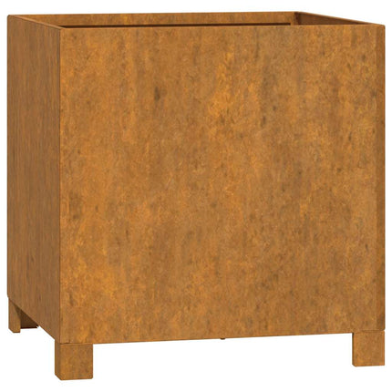 plantekasse med ben 40x40x40 cm cortenstål rustfarvet