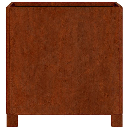 plantekasse med ben 40x40x40 cm cortenstål rustfarvet