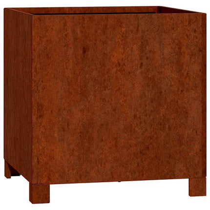 plantekasse med ben 40x40x40 cm cortenstål rustfarvet