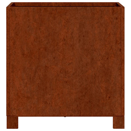 plantekasser med ben 2 stk. 40x40x40 cm cortenstål rustfarvet